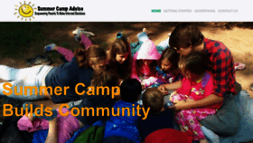 What Summercampadvice.com website looked like in 2019 (4 years ago)