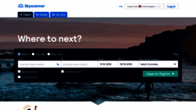 What Skyscanner.net website looked like in 2019 (4 years ago)