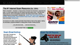 What Scamdex.com website looked like in 2019 (4 years ago)