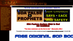 What Sdaapostasy.org website looked like in 2019 (4 years ago)