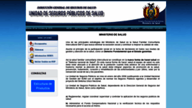 What Seguros.minsalud.gob.bo website looked like in 2019 (4 years ago)