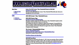 What Sectionvbasketball.com website looked like in 2019 (4 years ago)