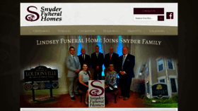 What Snyderfuneralhomes.com website looked like in 2019 (4 years ago)