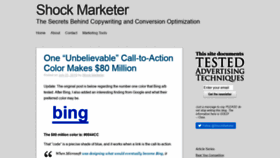 What Shockmarketer.com website looked like in 2019 (4 years ago)