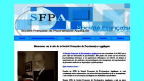 What Societe-francaise-psychanalyse-appliquee.com website looked like in 2019 (4 years ago)