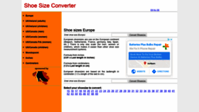 What Shoesizeconverter.eu website looked like in 2019 (4 years ago)