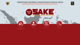 What Sake.ahu.go.id website looked like in 2019 (4 years ago)