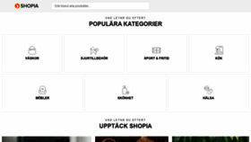 What Shopia.se website looked like in 2019 (4 years ago)