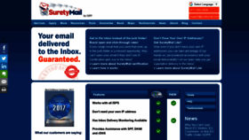 What Suretymail.com website looked like in 2019 (4 years ago)