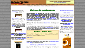 What Snookergames.co.uk website looked like in 2019 (4 years ago)