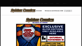 What Sphinxcomics.com website looked like in 2019 (4 years ago)