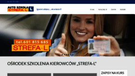 What Strefa-l.pl website looked like in 2019 (4 years ago)