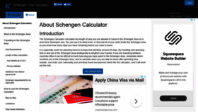 What Schengen-calculator.com website looked like in 2019 (4 years ago)