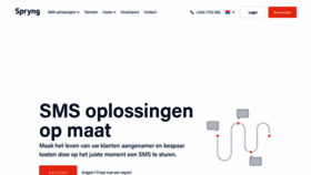 What Spryng.nl website looked like in 2019 (4 years ago)