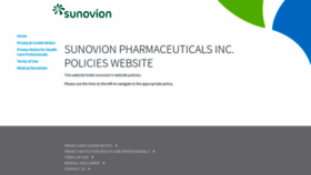 What Sunovionpolicies.com website looked like in 2019 (5 years ago)