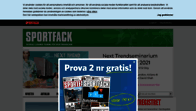 What Sportfack.se website looked like in 2019 (4 years ago)