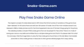 What Snake-game.com website looked like in 2019 (4 years ago)