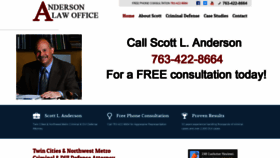 What Scottandersonlaw.com website looked like in 2019 (4 years ago)
