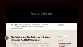 What Samirchopra.com website looked like in 2019 (4 years ago)