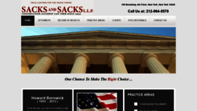 What Sacks-sacks.com website looked like in 2019 (4 years ago)