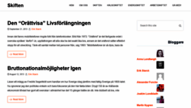 What Skiften.se website looked like in 2019 (4 years ago)