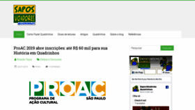 What Saposvoadores.com.br website looked like in 2019 (4 years ago)