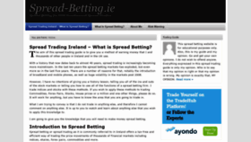 What Spread-betting.ie website looked like in 2019 (4 years ago)