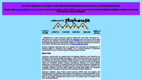 What Skyhousecommunity.org website looked like in 2019 (4 years ago)
