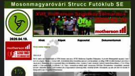 What Struccfutoklub.hu website looked like in 2019 (4 years ago)