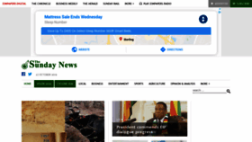 What Sundaynews.co.zw website looked like in 2019 (5 years ago)