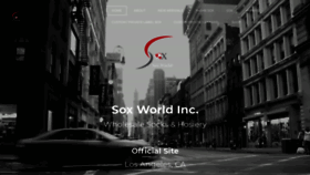 What Soxworldinc.com website looked like in 2019 (4 years ago)