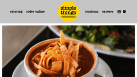 What Simplethingsrestaurant.com website looked like in 2019 (4 years ago)