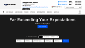 What Stevenscreeksubaru.com website looked like in 2019 (4 years ago)