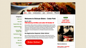 What Sichuanbistrocedarpark.com website looked like in 2019 (5 years ago)