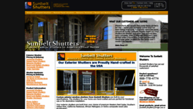 What Sunbeltshutters.com website looked like in 2019 (4 years ago)
