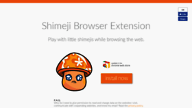 What Shimejis.xyz website looked like in 2019 (4 years ago)