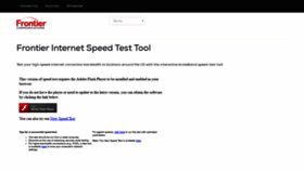 What Speedtest.frontier.com website looked like in 2019 (4 years ago)
