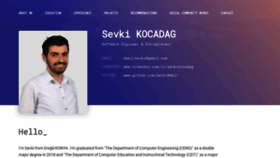 What Sevkikocadag.com website looked like in 2019 (4 years ago)