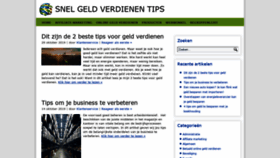 What Snelgeldverdienentips.nl website looked like in 2019 (4 years ago)