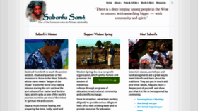 What Sobonfu.com website looked like in 2019 (4 years ago)