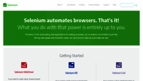 What Selenium.dev website looked like in 2019 (4 years ago)