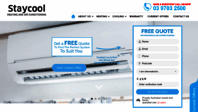 What Staycool.com.au website looked like in 2019 (4 years ago)
