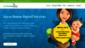 What Savvynannypayrollservices.com website looked like in 2019 (4 years ago)