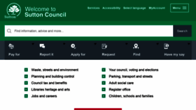 What Sutton.gov.uk website looked like in 2019 (4 years ago)