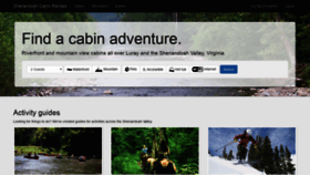 What Shenandoahcabinrentals.com website looked like in 2019 (4 years ago)