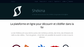 What Shekina.com website looked like in 2019 (4 years ago)