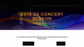 What Santacruzsymphony.org website looked like in 2019 (4 years ago)