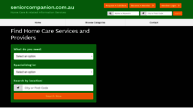 What Seniorcompanion.com.au website looked like in 2019 (4 years ago)