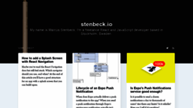 What Stenbeck.io website looked like in 2019 (4 years ago)
