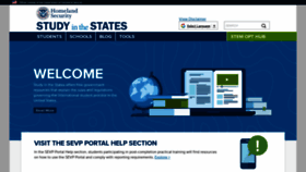 What Studyinthestates.dhs.gov website looked like in 2019 (4 years ago)
